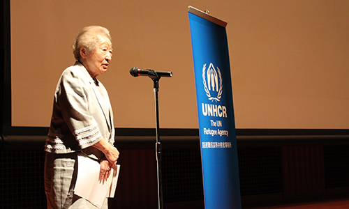 第8代国連難民高等弁務官緒方貞子さんには毎年映画祭の初日にご挨拶を頂戴しております。Opening remarks by Mrs.Sadako Ogata, the 8th UN High Commissioner for Refugees
